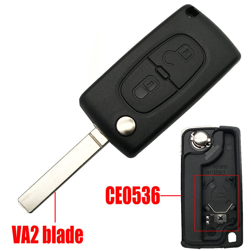 2-painikkeen auton Flip Key Case -kuori Citroen C3 Picassolle Peugeotille 407 206 307 308 207 408 Vaihtokaukosäätimen taitettava avaimen suojus hinta ja tiedot | Lisätarvikkeet autoiluun | hobbyhall.fi