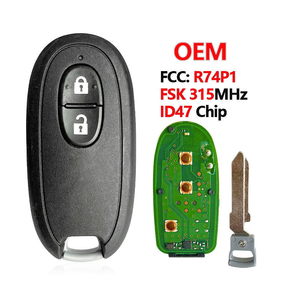 Remote Smart Card Key Suzuki Alto Wagon Hustler 315MHz PCF7953 / HITAG 3 / 47 Chip FCC: R74P1 Venäjän markkinoille hinta ja tiedot | Lisätarvikkeet autoiluun | hobbyhall.fi