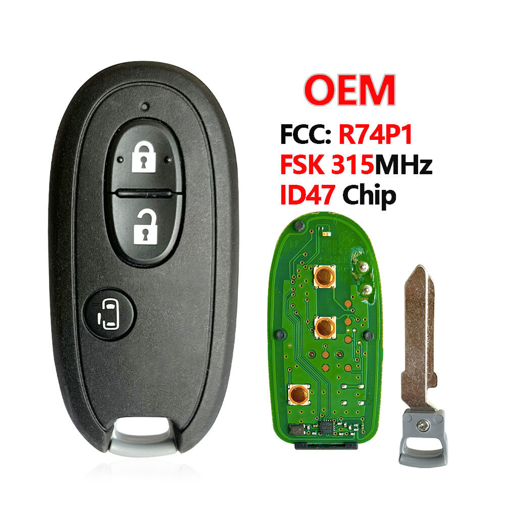 Remote Smart Card Key Suzuki Alto Wagon Hustler 315MHz PCF7953 / HITAG 3 / 47 Chip FCC: R74P1 Venäjän markkinoille hinta ja tiedot | Lisätarvikkeet autoiluun | hobbyhall.fi