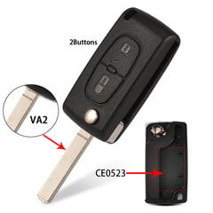 2/3 Button Flip Taitettava auton kauko-avainkotelo Peugeot Partnerille 206 207 307 308 407 Citroen C3 C4 C5 hinta ja tiedot | Lisätarvikkeet autoiluun | hobbyhall.fi