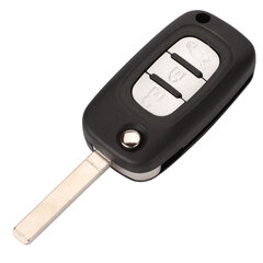 2/3 painikkeet Flip Remote Fob auton avainkotelon kuori Renault Clio 3 Megane III Kangoo Modus Fluence leikkaamattomalle terälle hinta ja tiedot | Lisätarvikkeet autoiluun | hobbyhall.fi