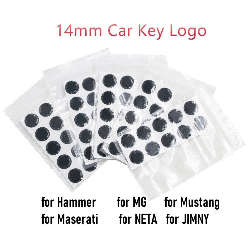 20kpl/erä 14mm auton avaintarrat Avaimen tyhjä logo KD-avaintarralle vasaralle MG Mustang Maserati NETA JIMNY hinta ja tiedot | Lisätarvikkeet autoiluun | hobbyhall.fi