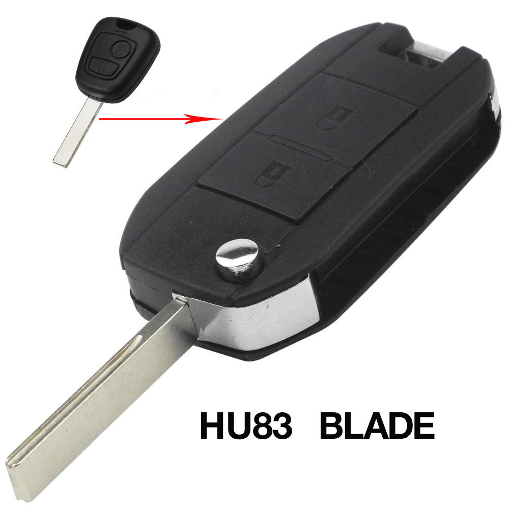 2 painikkeella muokattu Flip Remote Key Shell Peugeot 206 207 306 307 Citroen C2 C3 C4 C5 C8 Xsara Picasso hinta ja tiedot | Lisätarvikkeet autoiluun | hobbyhall.fi