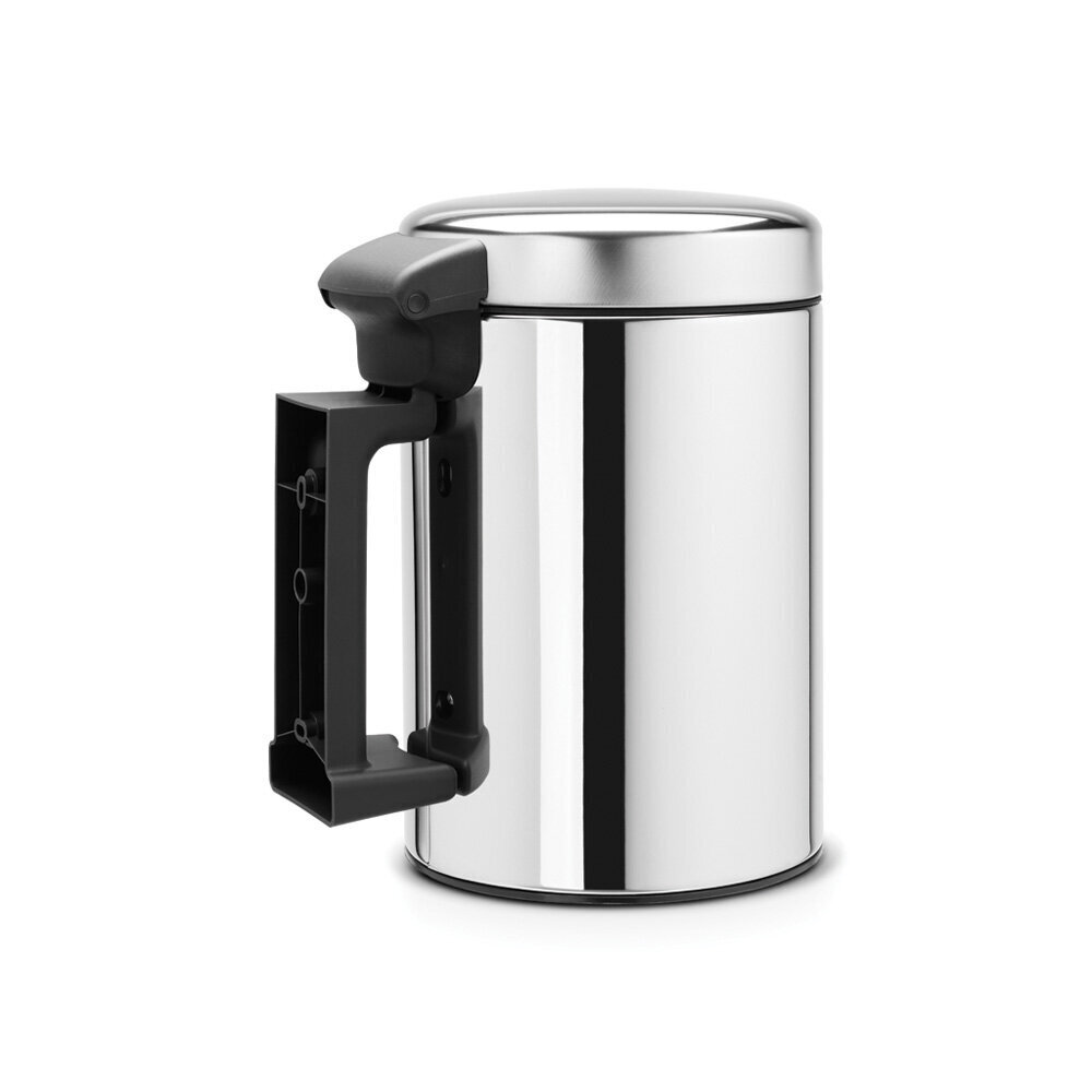 Brabantia NewIcon roska-astia 3L, seinäkiinnitys, Brilliant Steel hinta ja tiedot | Roska-astiat | hobbyhall.fi