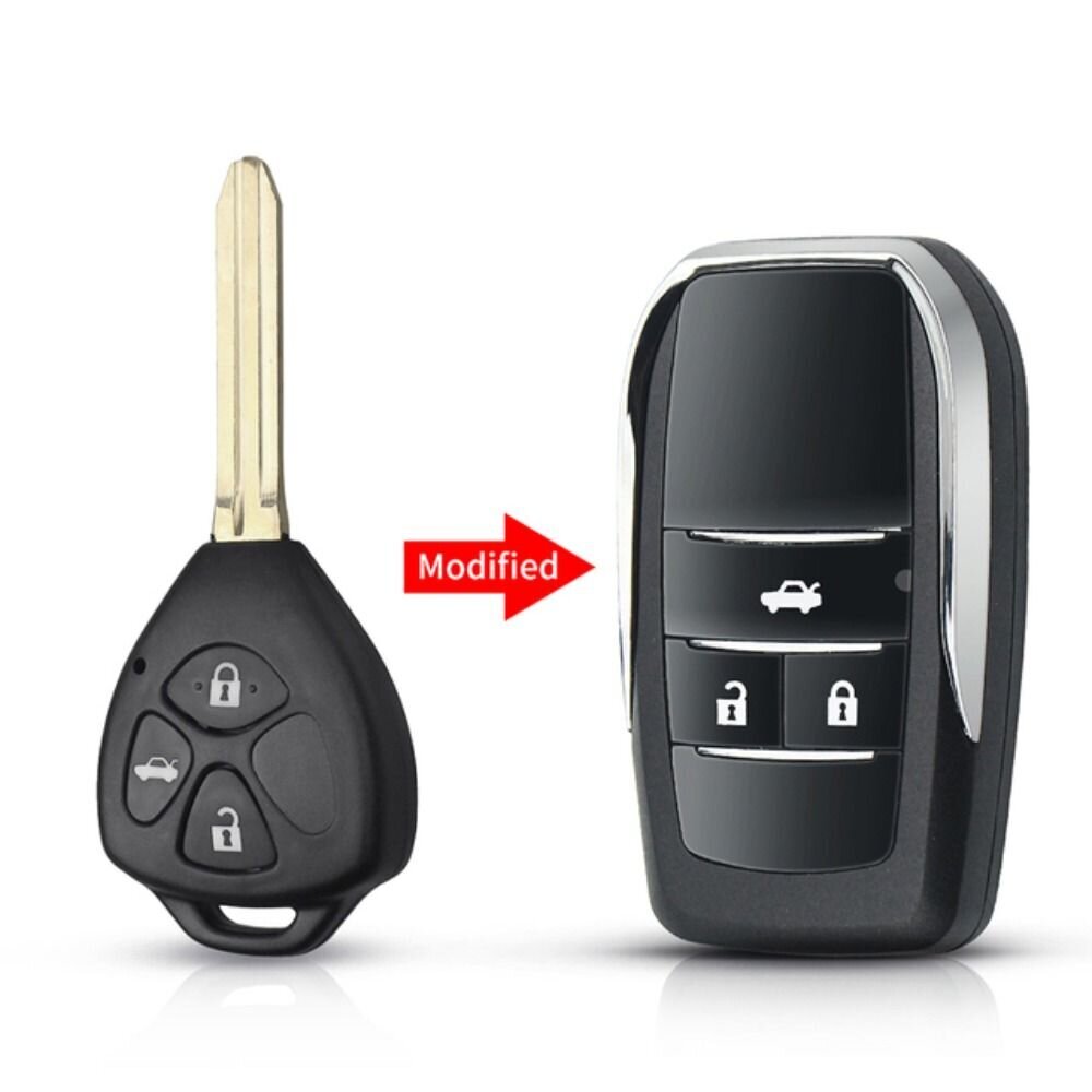 Modified 2/3/4 Buttons Flip Automotive Key Remote Key Case Auton avaimen kuori Avaimenperän CoverFor Toyota| Yarisille|Camrylle hinta ja tiedot | Lisätarvikkeet autoiluun | hobbyhall.fi