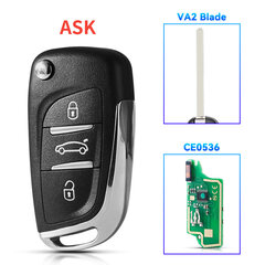 FSK 433Mhz ID46 Kaukoauton avaimenperä Peugeot 407 307 Citroen C2 C3 C4 C5 C6 C8 2/3 painikkeet VA2/HCA Blade Ce0536 hinta ja tiedot | Lisätarvikkeet autoiluun | hobbyhall.fi