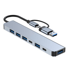 7 in 1 Type C Hub 5W lataus Plug and Play alumiiniseoksesta valmistettu USB-telakka näppäimistöille PC hinta ja tiedot | Muistitikut | hobbyhall.fi