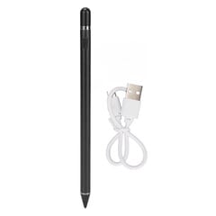 Aktiivinen kapasitiivinen Stylus USB-latauskuparinkärjeinen kosketusnäyttökynä matkapuhelimelle ja tabletille, musta hinta ja tiedot | Muistitikut | hobbyhall.fi