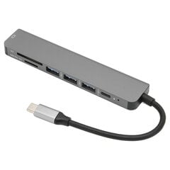 USB C -keskitin 7 in 1 -moniporttinen alumiiniseos HD USB C - 4K 30 HZ HD -multimedialiitäntä Ethernet-USb-sovitin hinta ja tiedot | Muistitikut | hobbyhall.fi