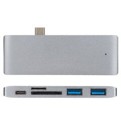 Kannettava USB C -keskitin 5 in 1 PD Fast Charge Multi Port Expansion USB C -sovitin MacBookeille TabletGreylle hinta ja tiedot | Muistitikut | hobbyhall.fi