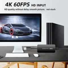 ezcap370 Gam Link U3 Video Capture Box 4K HD IN 1080P HD -tallennuslaatikko USB3.2 Audio Video Converter Plug and Play for videokamera TV Box tietokonepelikonsoli hinta ja tiedot | Videokameran lisätarvikkeet | hobbyhall.fi