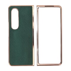 Matkapuhelinkotelo Nano Galvanoitu lehmännahkainen Cross Grain puhelimen suojakuori Samsung Galaxy Z Fold 4 Green hinta ja tiedot | Puhelimen lisätarvikkeet | hobbyhall.fi