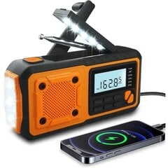 Uusi nødradio, 4000 mAh Power Bank Solar Håndsving-radio, AM/FM/WB/og Alert bærbar vejrradio-WELLNGS-WELLNGS hinta ja tiedot | Kelloradiot ja herätyskellot | hobbyhall.fi