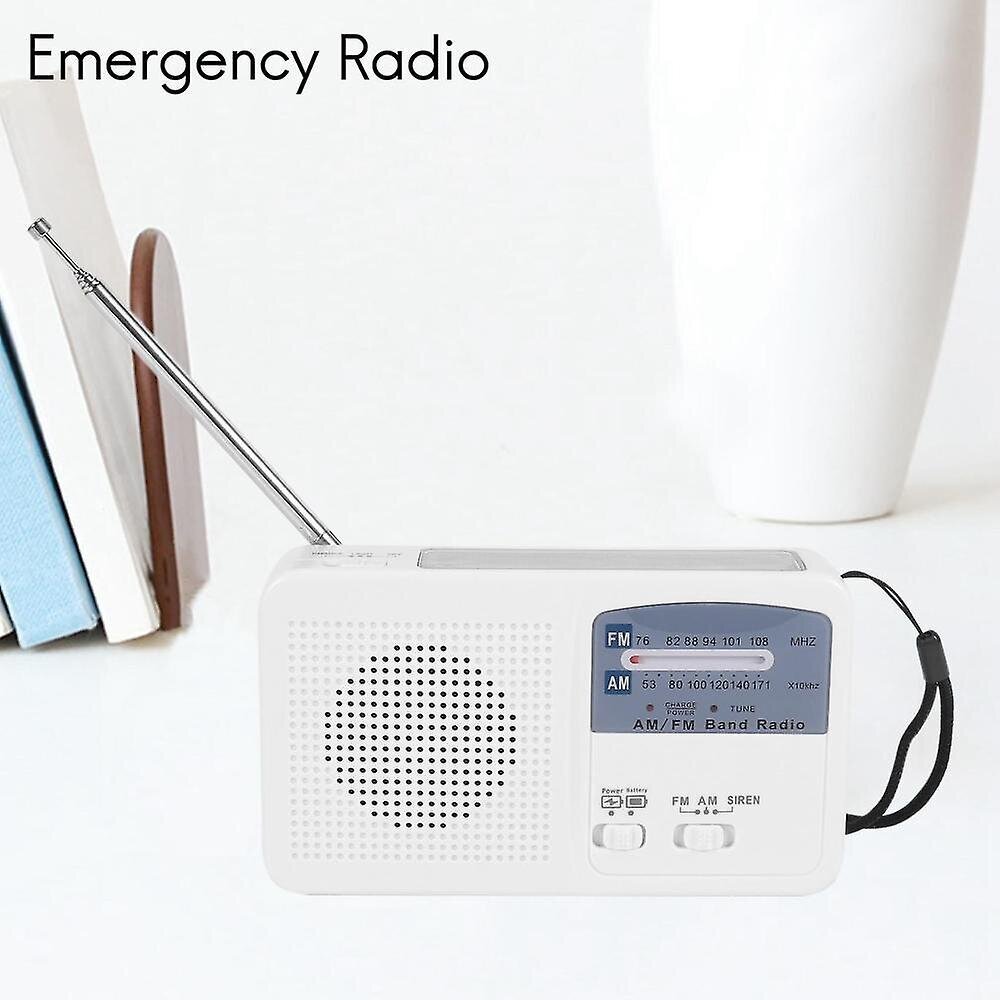 Hätäradio aurinkoenergialla ja käsikammalla, itsesähköinen, akku USB-lataus Fm/am-radio LED-lamppu hinta ja tiedot | Kelloradiot ja herätyskellot | hobbyhall.fi