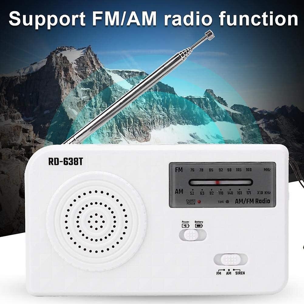 Aurinkohätäradio, kannettava käsikammen hätä Am/fm-radio LED-taskulamolla hinta ja tiedot | Kelloradiot ja herätyskellot | hobbyhall.fi