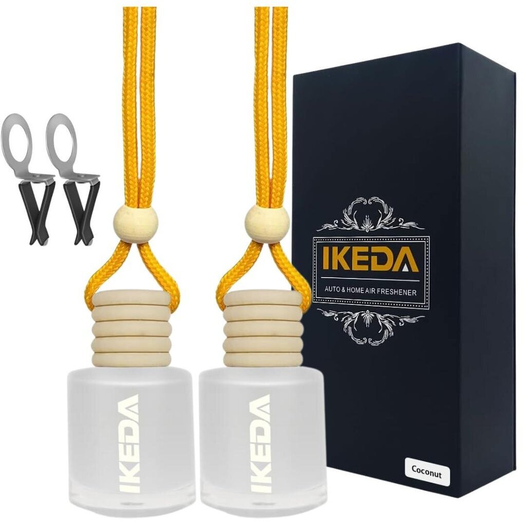 Ikeda Scents auton ilmanraikastin, 10 ml x 2 kpl, kookos hinta ja tiedot | Ilmanraikastimet autoon | hobbyhall.fi