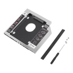 Universaali 9,5 mm:n 2,5 tuuman SATA–SATA 2. SSD HDD -kiintolevykotelo, alumiiniseoksesta valmistettu SSD-muunnin CD-DVD-ROM-asemapaikkaan hinta ja tiedot | Ulkoiset kovalevyt | hobbyhall.fi