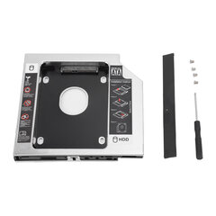 SATA-SATA 2. HDD SSD -kotelo 2-kanavainen suojaus kiintolevykotelon suojakoteloon 12,7 mm:n CD-DVD-ROM- optisen aseman paikka hinta ja tiedot | Ulkoiset kovalevyt | hobbyhall.fi