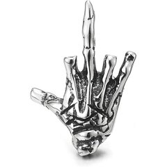 Miesten Naiset S925 Sterling hopea Vintage Hand Skeleton Bone Stud korvakorut, Kierretakaisin, Punk Rock Gothic hinta ja tiedot | Korusetit | hobbyhall.fi