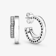 Double Hoop Korvakorut Pandora Pure Silver 925 korvakorut (ilman laatikkoa) hinta ja tiedot | Korusetit | hobbyhall.fi