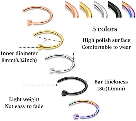 32-55 kpl 20G nenärenkaat naisille Nenäsormukset vanteet nenälävistyskorut L-muotoiset nenänapit Ruuvi CZ Nenäluu Nastat ruostumaton teräsrunko hinta ja tiedot | Korusetit | hobbyhall.fi