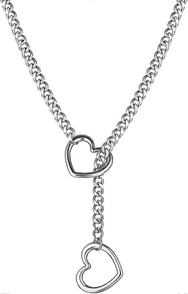 Heart O ring Slip Chain kaulakoru naisille ruostumaton teräs kuubalainen ketju sydän kaulakoru Punk rock kaulus kaulakoru käsintehty hinta ja tiedot | Kaulakorut | hobbyhall.fi