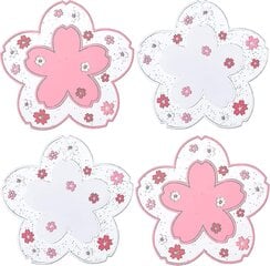 Pvc Coaster Cherry Blossom Coaster Liukumaton eristävä lasinalta 4 kpl hinta ja tiedot | Pöytäliinat, tabletit ja lautasliinat | hobbyhall.fi