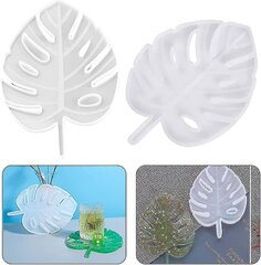 Coaster Resin muotit, 2 kpl Leaf Coaster Silikoni muotit, Epäsäännöllinen epoksi Coaster Lahja hinta ja tiedot | Pöytäliinat, tabletit ja lautasliinat | hobbyhall.fi