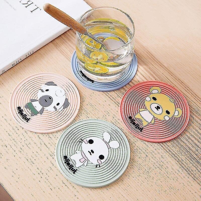 Coaster Cute Coaster Palovammoja estävä Tea Coaster Creative Silikonilasin hinta ja tiedot | Pöytäliinat, tabletit ja lautasliinat | hobbyhall.fi