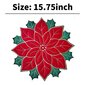 Holiday Christmas Brodeeratut paikkamatot Applikoitu Joulutähti Placematos Joulun kukka tabletti hinta ja tiedot | Pöytäliinat, tabletit ja lautasliinat | hobbyhall.fi