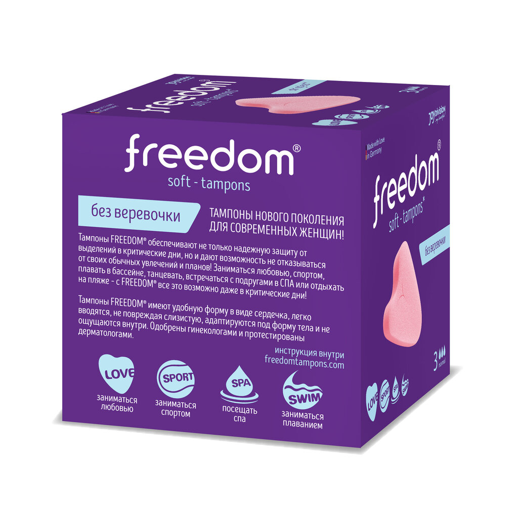 Tamponit Freedom Normal 3 tk hinta ja tiedot | Tamponit ja terveyssiteet | hobbyhall.fi