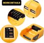 Dcb090 USB-sovittimen vaihto kaikille Dewalt 10.8v/14.4v/18v Li-ion-akuille USB-laturin virtaliitännät hinta ja tiedot | Paristolaturit | hobbyhall.fi