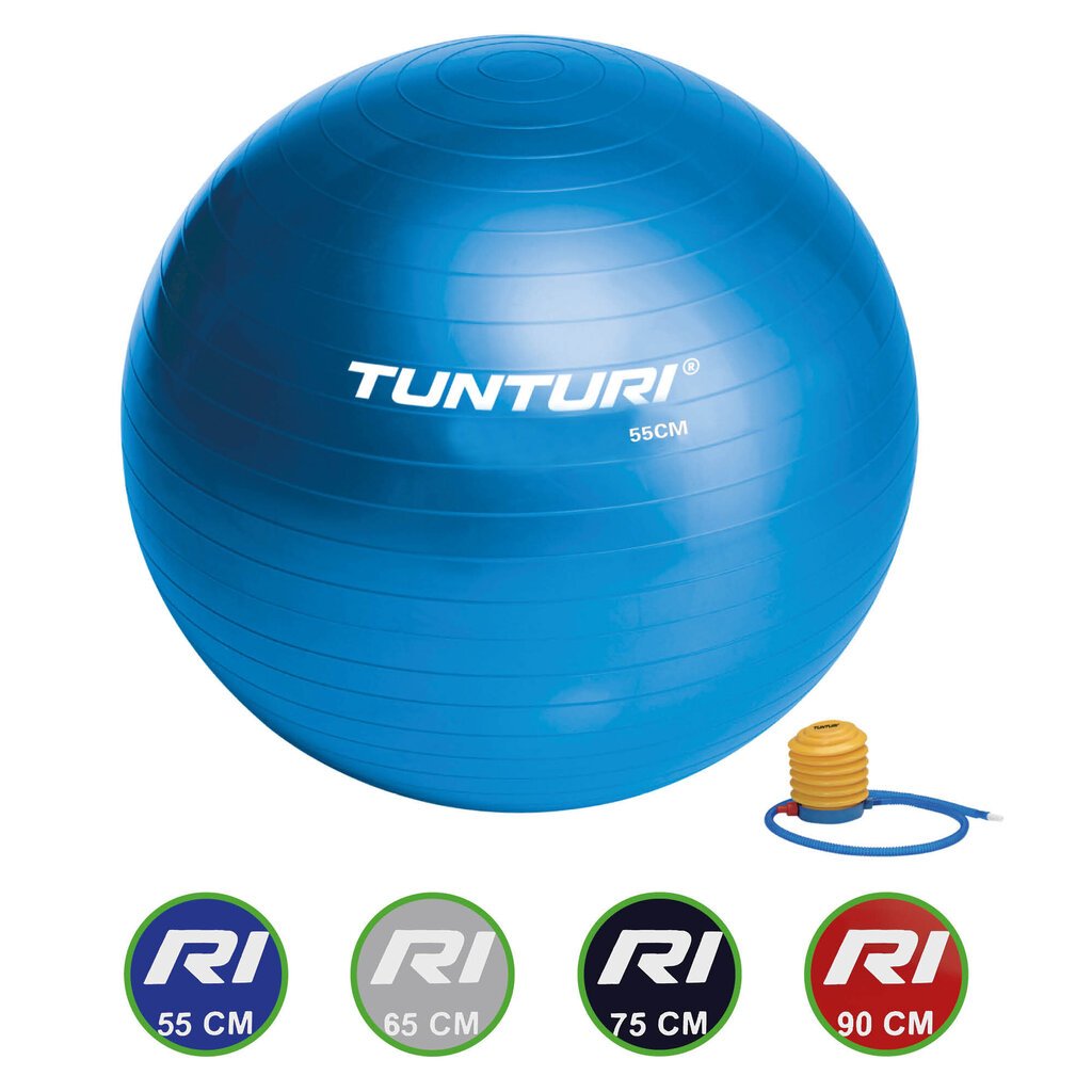 Jumppapallo Tunturi 55 cm, sininen hinta ja tiedot | Voimistelupallot | hobbyhall.fi