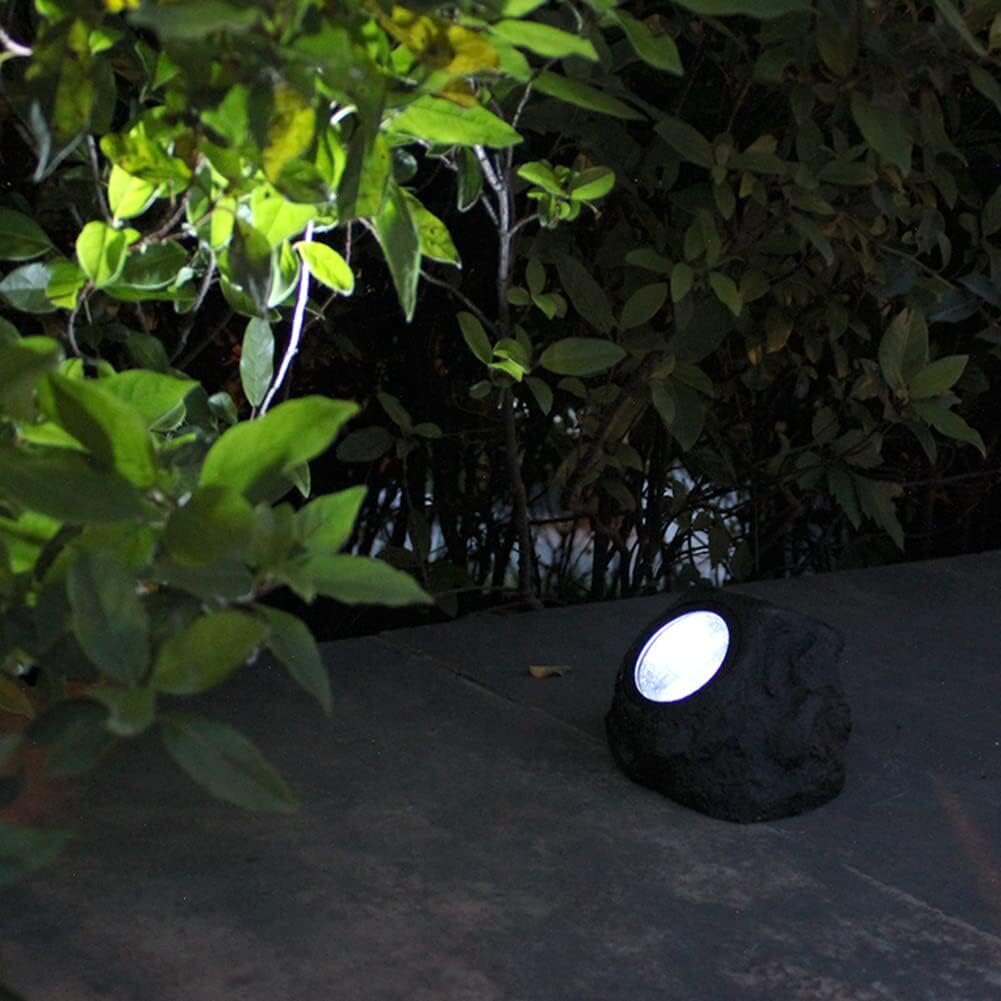 Outdoor Solar Rock Lights, vedenpitävä Solar Rockery puutarhavalot puutarhan takapihan koristeluun, musta hinta ja tiedot | Lattiavalaisimet | hobbyhall.fi