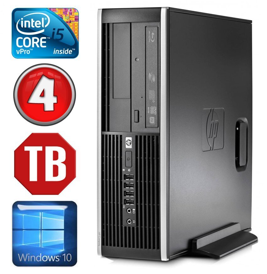 HP 8100 Elite SFF i5-650 4GB 1TB DVD WIN10 hinta ja tiedot | Pöytätietokoneet | hobbyhall.fi