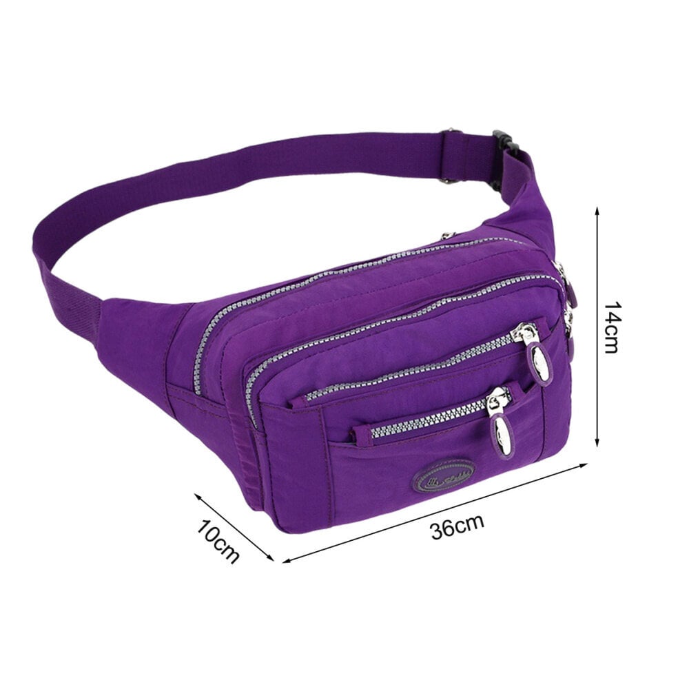 Laukut, reput, kotelot, naisten nylon 5 vetoketjullinen Fanny Pack hinta ja tiedot | Tietokonelaukut | hobbyhall.fi