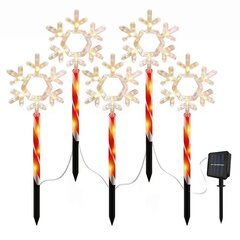 Outdoor joulukoristeita Solar Snowflake One Tow Five hinta ja tiedot | Jouluvalot | hobbyhall.fi