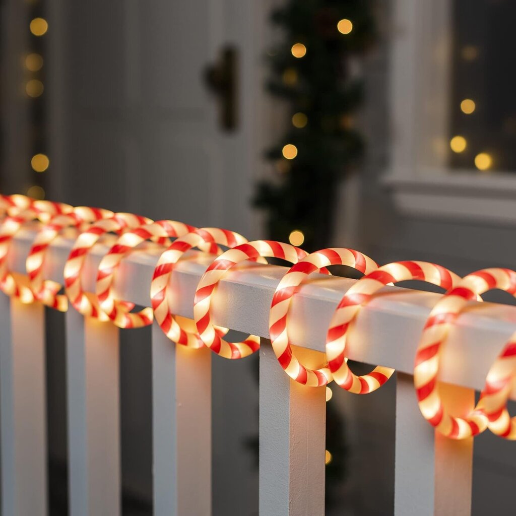 40 FT LED Candy Cane köysivalot, vedenpitävät ulkokäyttöön 360 LED joulukoristeet hinta ja tiedot | Jouluvalot | hobbyhall.fi