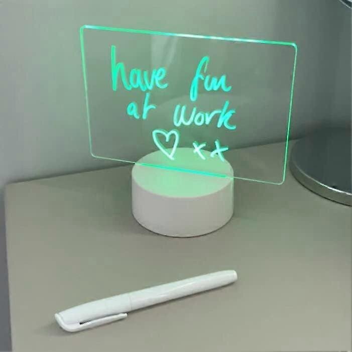 Dry Erase Board with Light Dry Erase Board ja jalusta hehkuvana muistiinpanona LED-kirje ilmoitustaulu Huomautus Lasi Led Board Valkoinen hinta ja tiedot | Jouluvalot | hobbyhall.fi