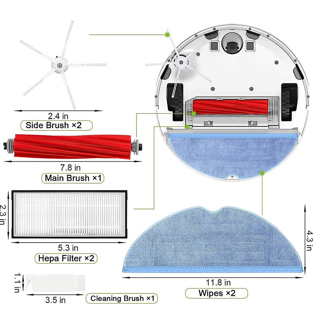 Varaosat Xiaomi Roborock S7 T7 T7s T7plus T7splusille hinta ja tiedot | Pölynimureiden lisätarvikkeet | hobbyhall.fi