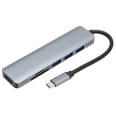 USB C HUB 6 in 1 4K At 30HZ 5Gbps Transmission High Definition Multimedia Interface Adapteri kotitoimistoon hinta ja tiedot | USB-sovittimet äänentoistoon | hobbyhall.fi