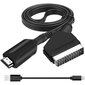 Scart HDMI-omvandlare, allt-i-ett SCART-HDMI-sovitin, 1080P hinta ja tiedot | USB-sovittimet äänentoistoon | hobbyhall.fi