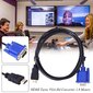 hdmi–vga-kaapeli HDMI–VGA 1,8m HD HDTV videoliitäntäkaapelin isännöintiä varten hinta ja tiedot | USB-sovittimet äänentoistoon | hobbyhall.fi