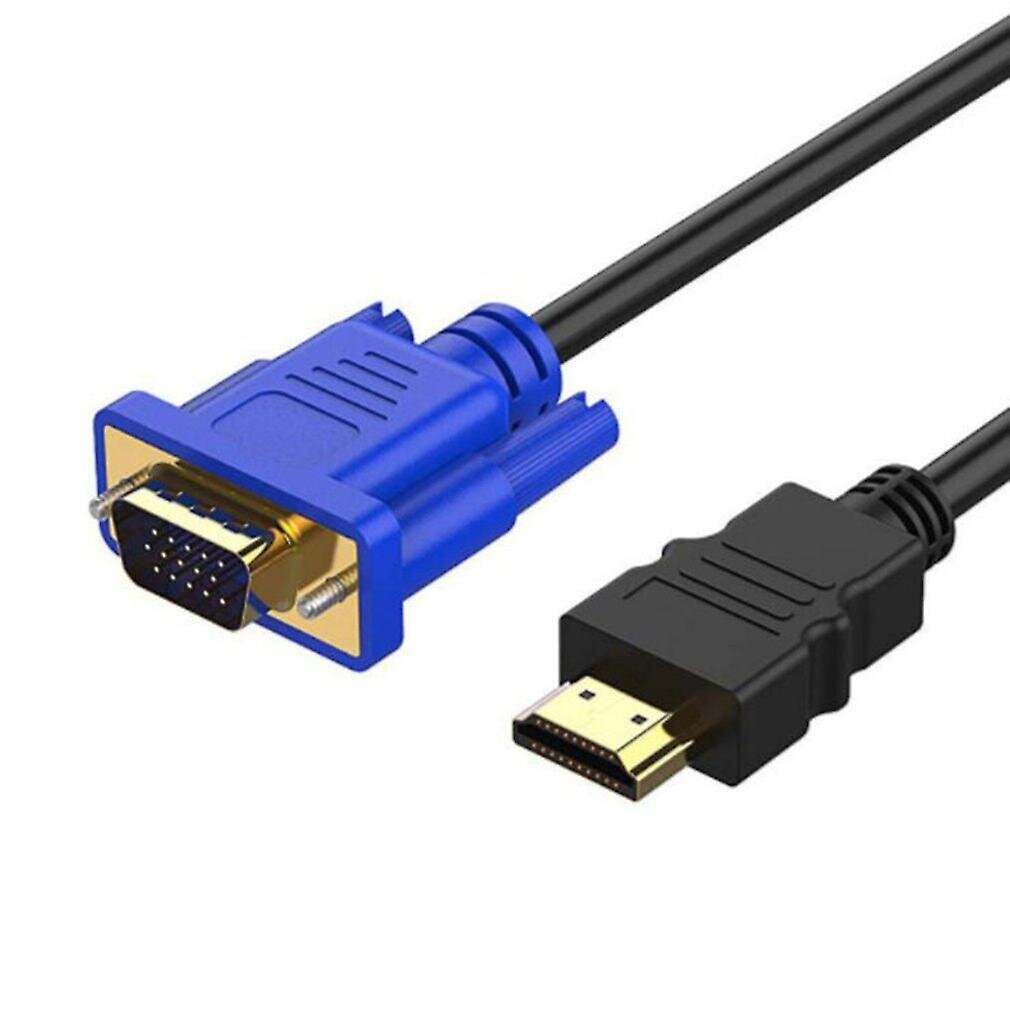 hdmi–vga-kaapeli HDMI–VGA 1,8m HD HDTV videoliitäntäkaapelin isännöintiä varten hinta ja tiedot | USB-sovittimet äänentoistoon | hobbyhall.fi