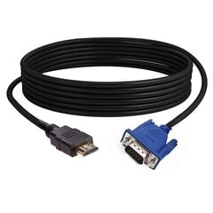 hdmi–vga-kaapeli HDMI–VGA 1,8m HD HDTV videoliitäntäkaapelin isännöintiä varten hinta ja tiedot | USB-sovittimet äänentoistoon | hobbyhall.fi