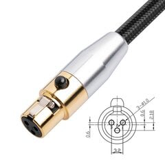 3-nastainen Mini XLR uros-XLR-naaras sovitinkaapeli tasapainotettu johto äänitykseen, kaiutinjärjestelmiin, radioon hinta ja tiedot | USB-sovittimet äänentoistoon | hobbyhall.fi