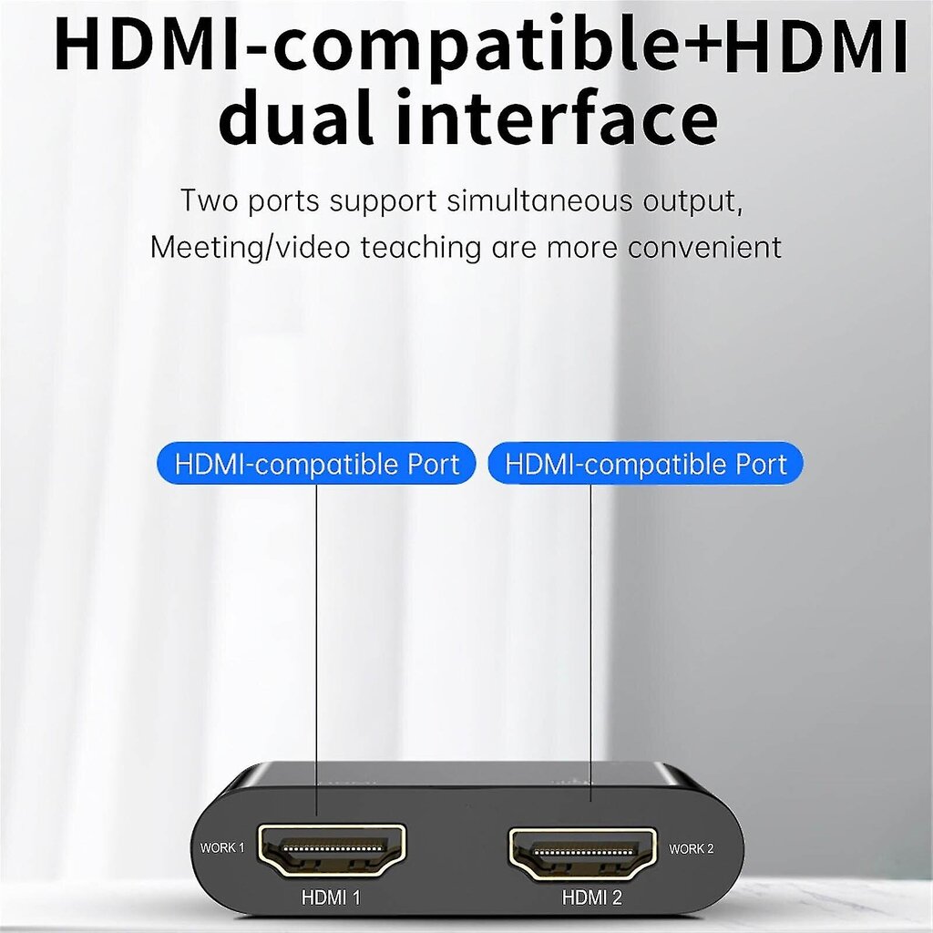 Fort Nite Usb 3.0 - Dual Hdmi Adapter -ulkoinen video tukee vain Windowsia hinta ja tiedot | USB-sovittimet äänentoistoon | hobbyhall.fi