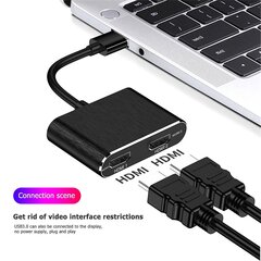 Fort Nite Usb 3.0 - Dual Hdmi Adapter -ulkoinen video tukee vain Windowsia hinta ja tiedot | USB-sovittimet äänentoistoon | hobbyhall.fi