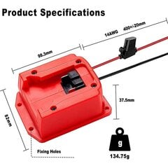 Power Wheel Adapteri Milwaukee M18 18V Akku sulakkeella Rc-autoon,Robotiikkaan hinta ja tiedot | USB-sovittimet äänentoistoon | hobbyhall.fi