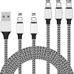 kpl Iphone-laturi Lightning-kaapeli 10ft1 6ft2 3ft2 punottu Iphone-kaapeli Datasynkronoinnin siirtojohto C Ty hinta ja tiedot | Kaapelit ja adapterit | hobbyhall.fi